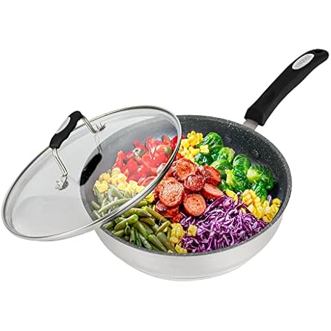 Stainless Steel Dishwasher Safe Stockpot with Lid / Cookware 2.1Q, All Stove Compatible Cookware, Easy to Clean Cover