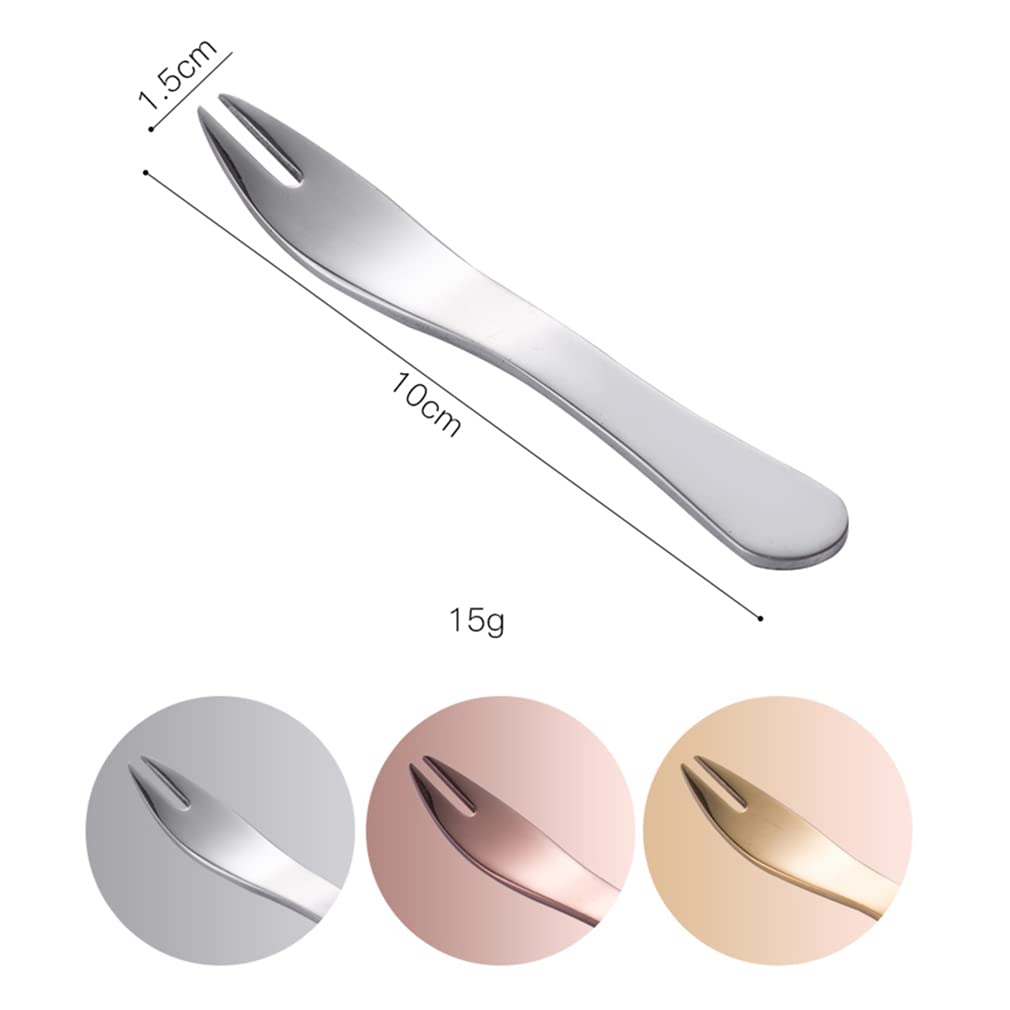 12 pièces en acier inoxydable gâteau fourchettes à fruits 10 cm fourchettes à salade ensemble cocktail apéritif dessert fourchette poli miroir facile à nettoyer