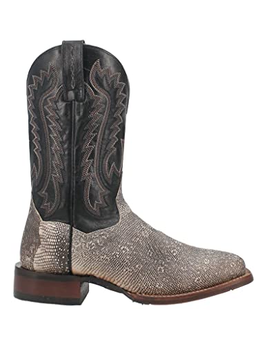 Dan Post Natural/Black Elgin Broad Square Toe Men's Western Boots DP41814