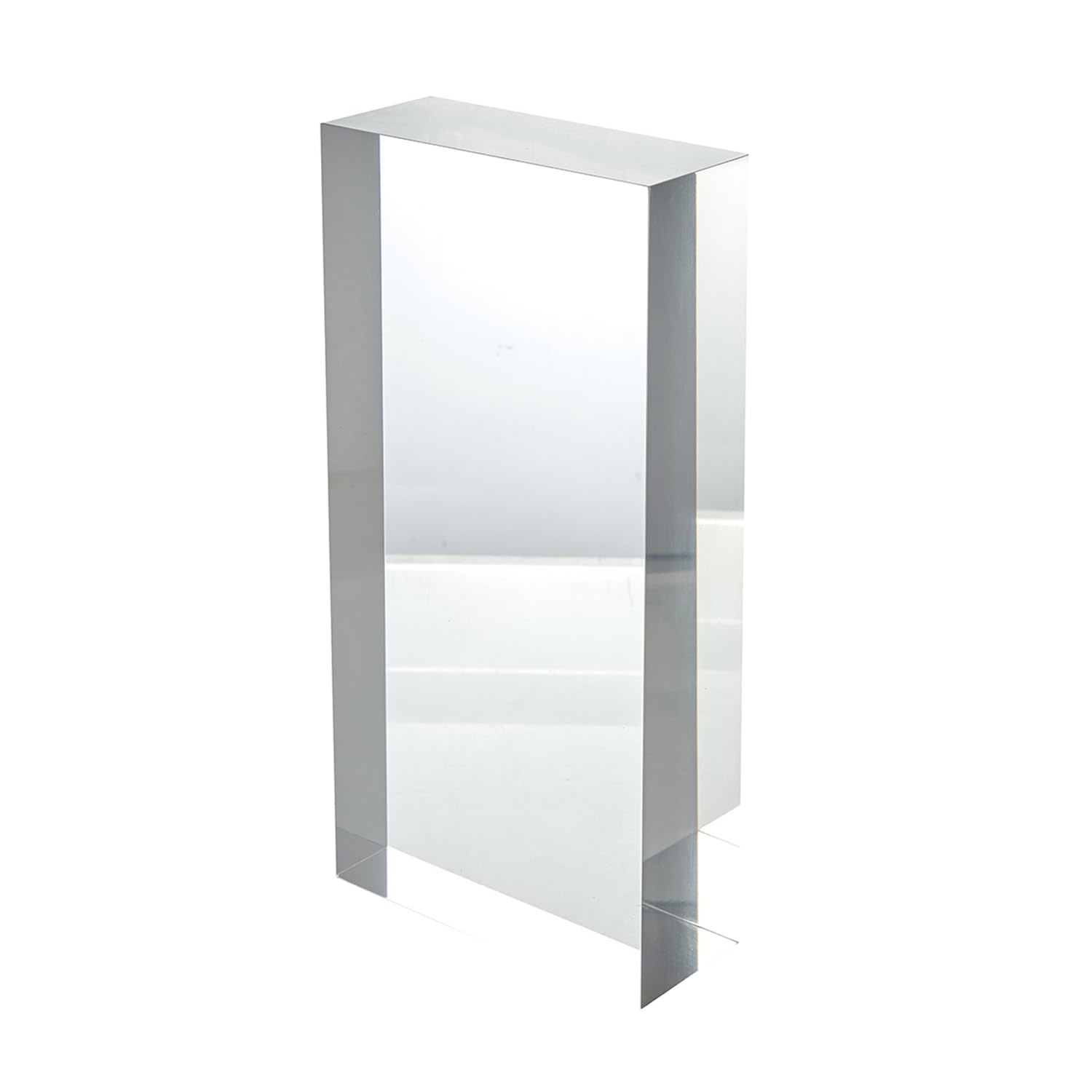 Photo 1 of CiaoHER 2in Thickness Solid Acrylic Cube Display Block Clear Polished Pedestal Stand Riser Solid Base 2" x 5" x 10", 1 Pack