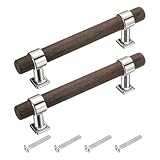 Taille et Quantité : Le colis comprend 2 poignées de tiroir en bois en forme de T barre, chacune avec un écartement de trous de 96 mm/3,8 pouces, les dimensions totales sont de 136 x 17,5 x 37,5 mm/5,4 x 1 x 1,48 pouces (L*l), et inclut 4 vis, adaptées aux installations à double trou sur les tiroirs.