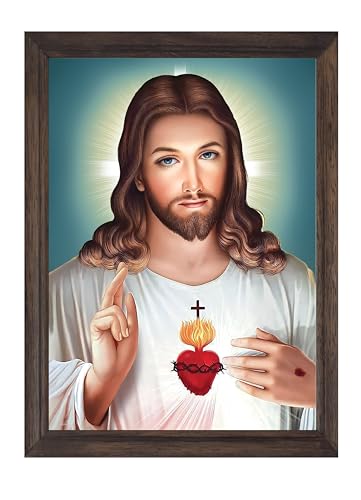 LED Sacred Heart of Jesus Wall Frame (Multicolor, 32)