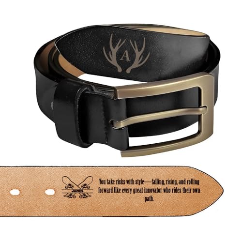 Custom Name Leather Belt for Coworker – Leather Belt for Men o5ICF0