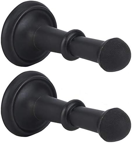 Juego de 2 topes de puerta de hierro fundido, tope de puerta resistente de 3 pulgadas, tope de puerta rígido con puntas de parachoques de goma