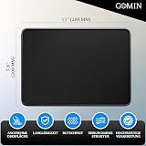 Gomin Mauspad 280 x 200 mm, Gaming Mousepad rutschfest und Wasserdicht, Ohne störendes Logo verbessert Präzision und Geschwindigkeit, Mouse Pad Klein ideal für Büro, Laptop und Gaming, Schwarz