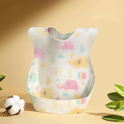 Disposable Baby Bibs for Baby Boys and Girls, Disposable Travel Paper Bibs, No Wash Bib Water Absorption Bib for Boys a3