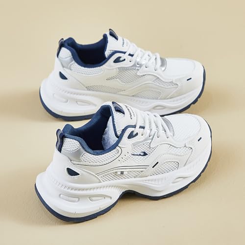 Women's Fashion Chunky Sneakers Breathable Mesh Platform Sneakers Retro Lace-Up Casual Tennis Shoes3