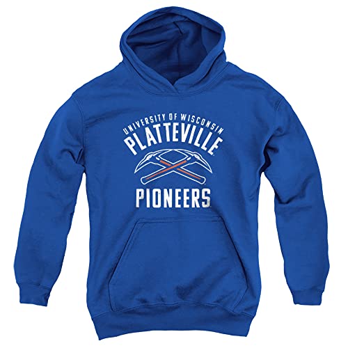 LOGOVISION University of Wisconsin-Platteville Official Pioneers Logo Youth Kids Boy/Girls Pull-Over Hoodie Sweatshirt