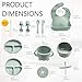 10 Piece Baby Feeding Set | 100% Food Grade Silicone | Non Slip | Suction Bowl and Plate | Self Feeding Utensils | Led Weaning Supplies | Microwave and Dishwasher Safe | 6+ Months