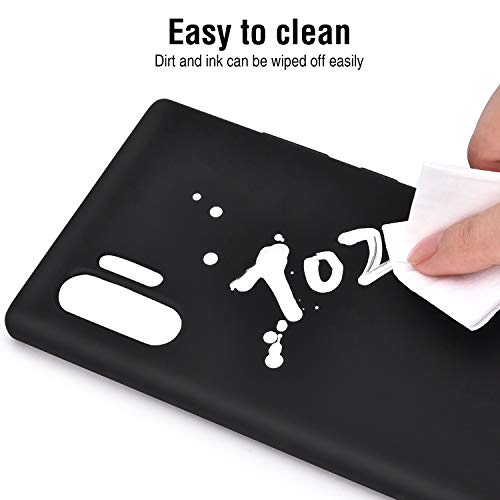 TOZO for Samsung Galaxy Note 10 Plus Case (2019) Liquid Silicone Gel Rubber Shockproof Shell Soft 4 Side Full Protection Cover for Samsung Galaxy Note 10+5G Black