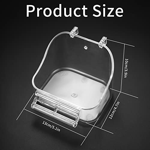 QOOSIKICC 2 STK Hängende Vogel Badewanne, Vogelbadewanne, Vogelwanne, Vogelbadehaus, Vogeltränke, Vogelbadebox, Vogel Bad Vogelbadekäfig für kleine Vögel Vogelkäfig Dusche Badewanne Zubehör