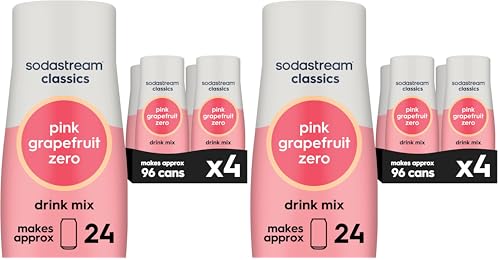 SodaStream Pink Grapefruit Zero Calorie,14.8 Fl Oz,(Pack of 8)