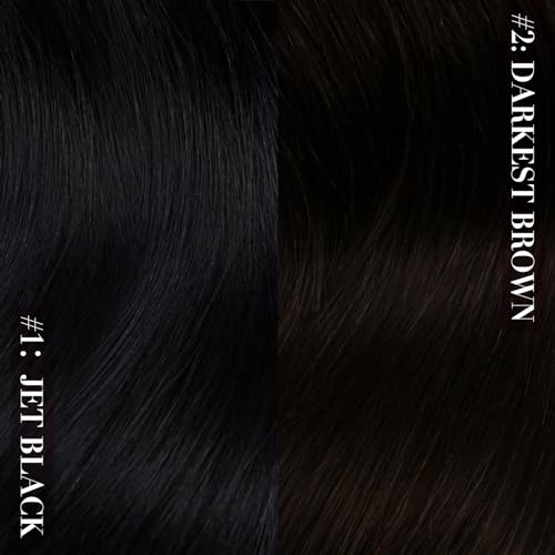YoungSee Nano Ring Hair Extensions Jet Black 14inch Nano Hair Extensions Real Human Hair Black Short Straight Nanolink Extensions for Women Pre Bonded 50g Cold Fusion 50s Lightweight - Image 3