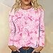 FONMA Long Sleeve Breast Cancer Awareness Shirts,Breast Cancer Tshirts For Plus Women Youth Breast Cancer Shirt Women Fashion Clothes Womens Breast Cancer T Shirts Pink Tshirt For Women(Pinks,XXL)