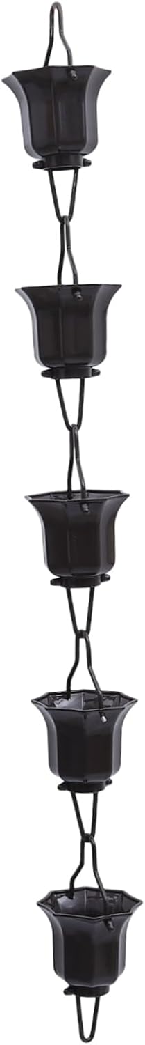 Japanese Style Rain Chain Bell Lotus Cups Rain Chain for Gutter Replacement