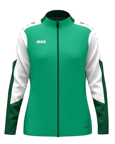 JAKO Damen Polyesterjacke Dynamic, grün/weiß/dunkelgrün, L – Ansicht 1