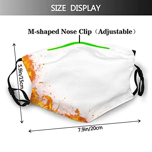 yanfind Fire Natural Flame Extinguisher Heat Temperature Hell Abstract Bonfire Exploding Glowing Inferno Dust Washable Reusable Filter and Reusable Mouth Warm Windproof Cotton Face