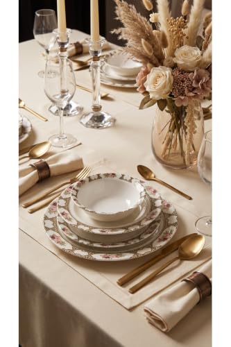 Rosenthal 24 Parça Porselen Yemek Takımı, CKR4806, Kahverengi