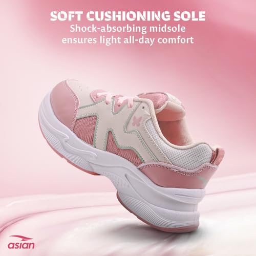 Image of ASIAN Aroma-11 Women's Sneakers | Trendy Lightweight Shoes for Women | Soft Arch Support, Grippy Outsole & Stylish Design for Casual, Travel & Everyday Style for Girls