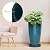 ZMTECH 21 Inch Tall Plant Pots for Indoor & Outdoor Use Set of 2, Large Plastic Planters with Removable Tray for Outside with Drainage Holes for Front Porch Patio Garden, Gradient Dark Teal