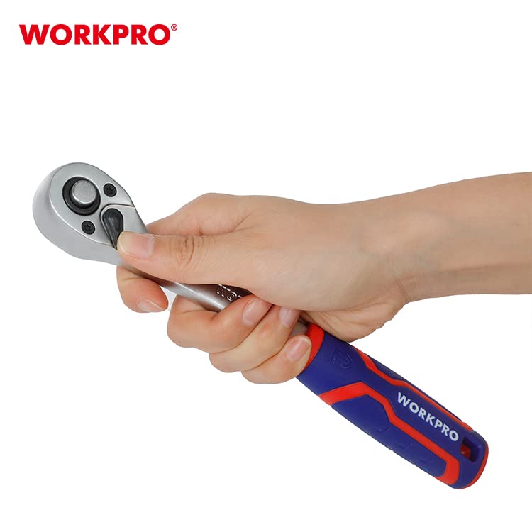 WORKPRO WP202558 12 Parça 1/2’’ CR-V Metrik Profesyonel Lokma Takımı