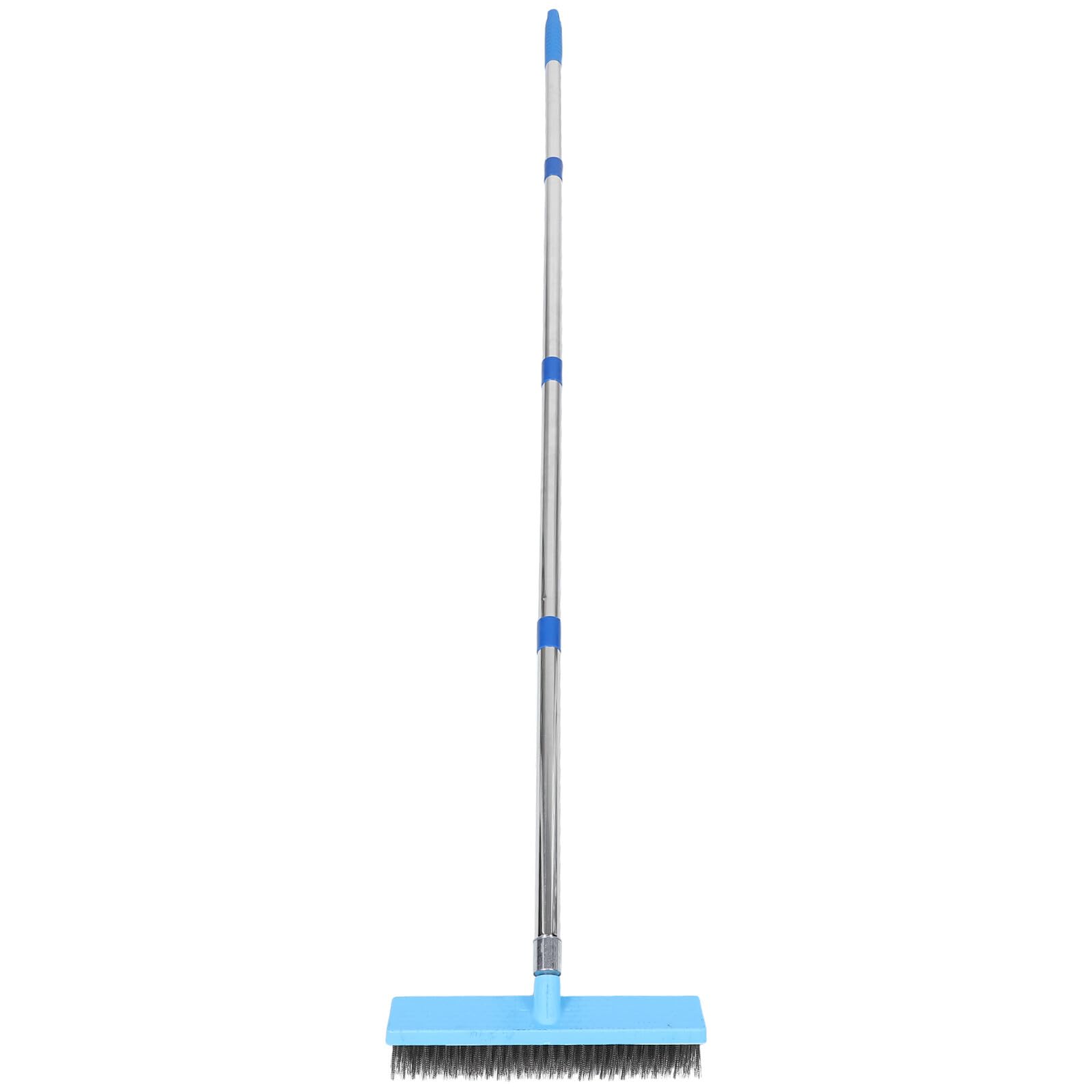 Cepillo de limpieza para ducha con mango largo de acero inoxidable, cerdas rígidas para suelo y juntas de azulejos, ideal para baño, cocina, garaje y terraza