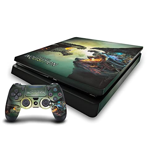 Peau autocollant PS4 Slim Dragon Age pour protéger la console des rayures et traces de doigts