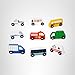 Melissa & Doug Wooden Town Vehicles Set in Wooden Tray (9 pcs)