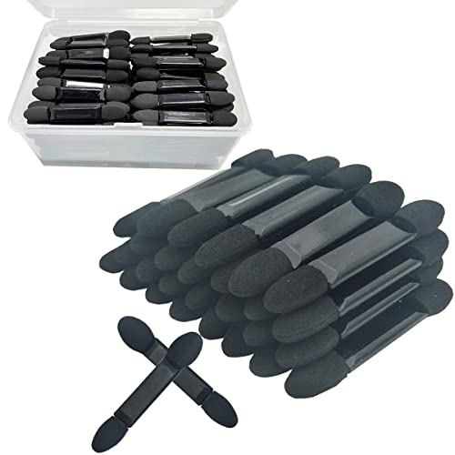 Vôsaidi 100pcs Disposable Dual Sides Eye Shadow Sponge Applicators Eyeshadow Brush Bulk Soft Makeup Eye Brushes for Eye shadow