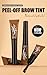 Easilydays Black Tattoo Eyebrow Gel Peel Off, Temporary Eyebrow Tint with 150°Small Curved Tray, Waterproof, Transfer-proof Fuller & Defined Brow Stain, for Women Last Up to 3 Days, #05 Black