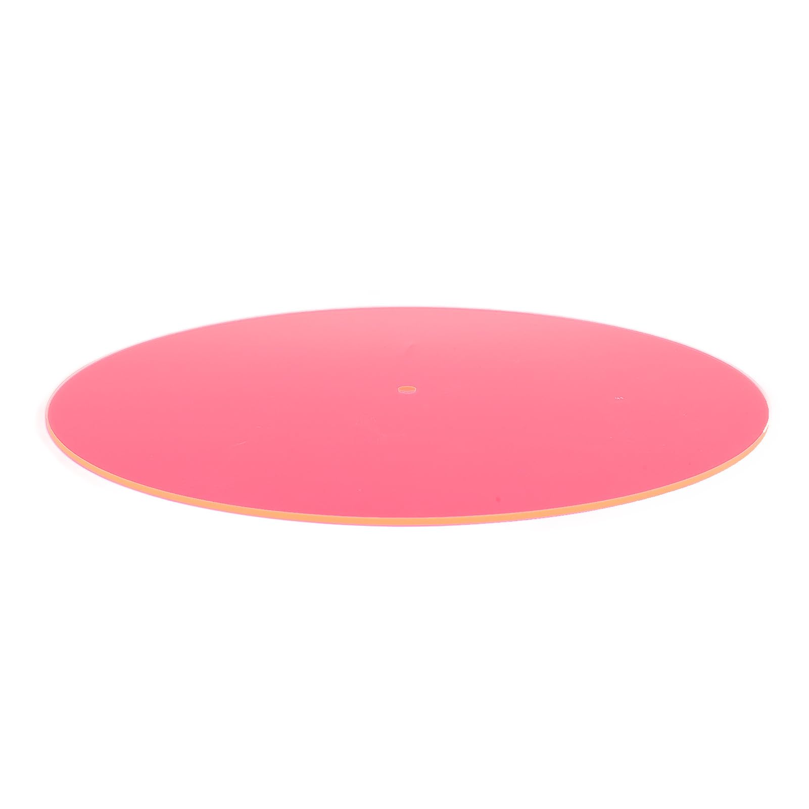 Turntable Mat Record Platter Slipmat Low Noise Acrylic Record Player Platform Slip Mats for 12 Inch Record Player (Transparent Pink) - Image 2