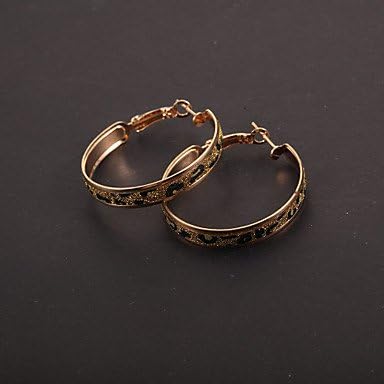Fashion Leopard Print 3.5cm Hoop Earrings(1 Pair)