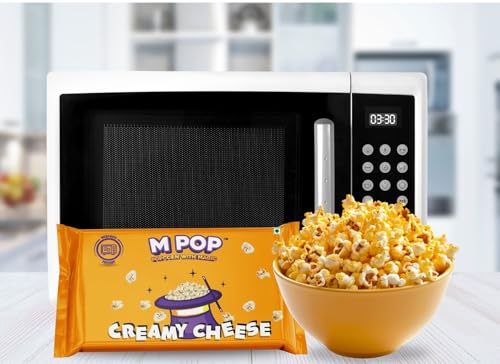 M POP Microwave Popcorn 150gm | Theatre Like Popcorn at Home (Pack of 3, Creamy Cheese)