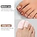 Alpinleux 10 Pack Gel Toe Protectors, Soft Elastic Toe Covers for Big Toe, Toenail Cushions Toe Cap Sleeves for Ingrown Toenails, Missing Toenails, Blisters, Corns, Calluses, Hammer Toes (White)
