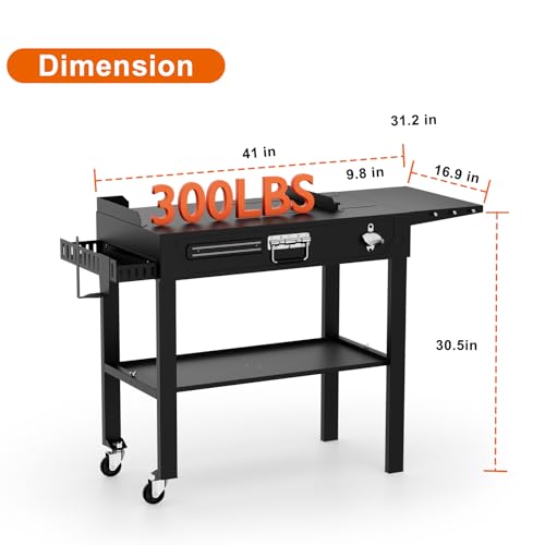 Mesa portátil para parrilla al aire libre soporte plegable ajustable SKOK 7