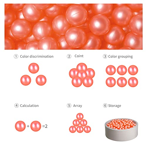 GOGOSO Pearl Red Ball Pit Balls for Toddlers 1-3, Pack of 50pcs Phthalate Free BPA Free Non-Toxic 2.75-Inch Crush Proof Play Balls Play Tent Pool Playhouse Playpen Party Decoration