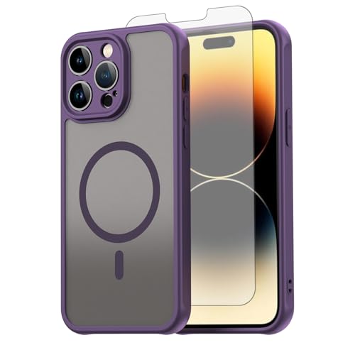 Coque iPhone 14 Pro Max dos mat finition premium violette