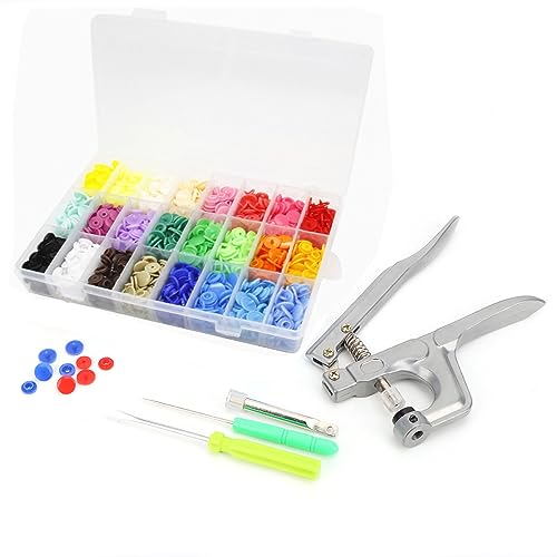 Boutons pour vêtements pour enfants T5 en résine avec pinces de pose pour couture et loisirs DIY