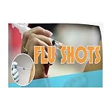 Flu Shots #1 Indoor Store Sign Vinyl Decal Sticker 8"