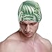 susiyo Plam Leaves Pattern Mens Swim Caps Polyester Swimming Hat for Adult and Youth