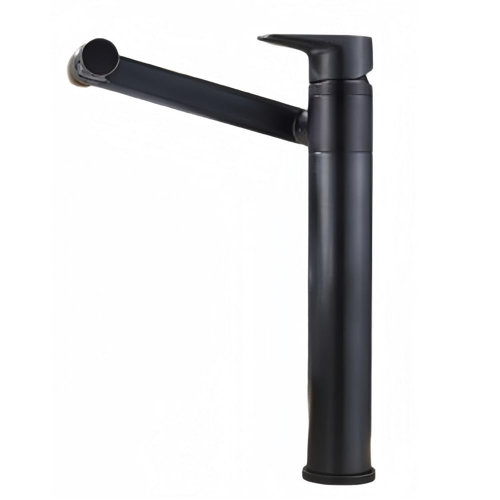 ZYCHSJXA Tap Hot and Cold Full Copper Hand Wash Basin Pool Swivel Faucet (Black High)