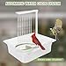 SUPERPAWS Parrot Bathtub Automatic Bath Shower Bird Bath for Cage with 180 ° Circulating Faucet Double Row Holes Contains USB and Power Plug for Medium Birds with 2 Wood Bird Cage Perch