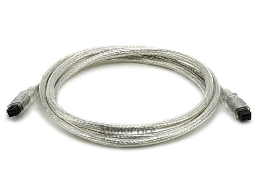 Monoprice 6-Feet 9 Pin/ 9Pin Beta Firewire 800, Firewire 800 Cable, Clear (100334) #TOP10