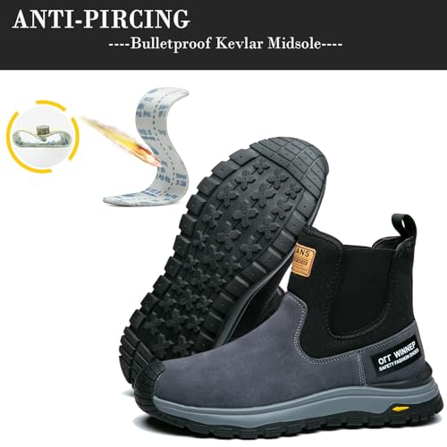 Nutropa Welding Work Boots for Men Composite Toe Safety Boots Non Slip Steel Toe Work Shoes Lightweight Construction Welder Boots4