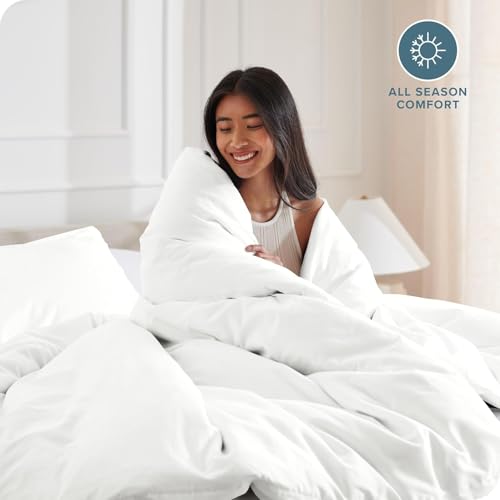 Image of Viewstar Premium Cotton Duvet Cover, King Size 91x101 Inches, 300 Thread Count, Ultra-Soft, Wrinkle-Free, Cotton-Quilt /Comforter Zipper Cover (Off White)