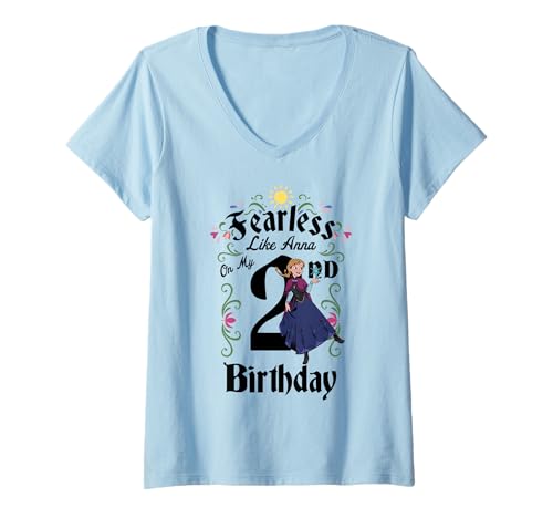 T-shirt col V Reine des Neiges Anna 2 ans pour anniversaire fille