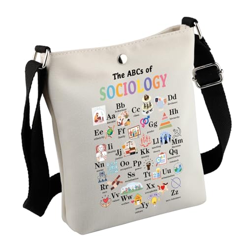 MNIGIU Sociology Crossbody Bag Sociologist Gift Sociology Lover Gift Sociology Student Graduation Gift