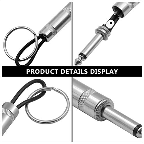 VILLCASE 2Pcs Chaveiro de Plugue de Guitarra Chaveiro de Amplificador de Guitarra Chaveiro 6. 35Mm C