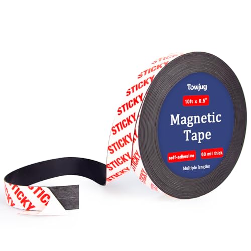Towjug 10 Feet x1/2 in Magnetic Tape Strips Roll with...