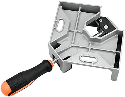 Corner Clamp 90° Right Angle Clamp Holder Wood Angle Welding Clamps Jig Tools With Swing Jaw for woodwork Picture Framing Woodworking - Aluminum Alloy